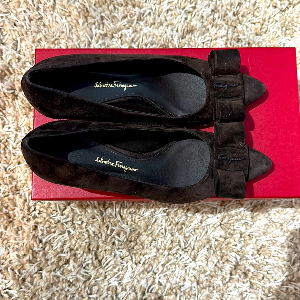 Hickory Suede (brown) Ferragamo women’s 7